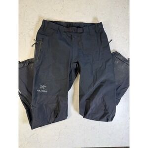 Arc'teryx Gore-tex Beta Snow Ski Shell Pants Men's M Tall Black Water Wind Resis
